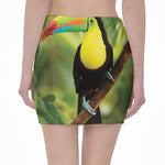 Keel-Billed Toucan Print Pencil Mini Skirt