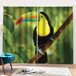 Keel-Billed Toucan Print Pencil Pleat Curtains