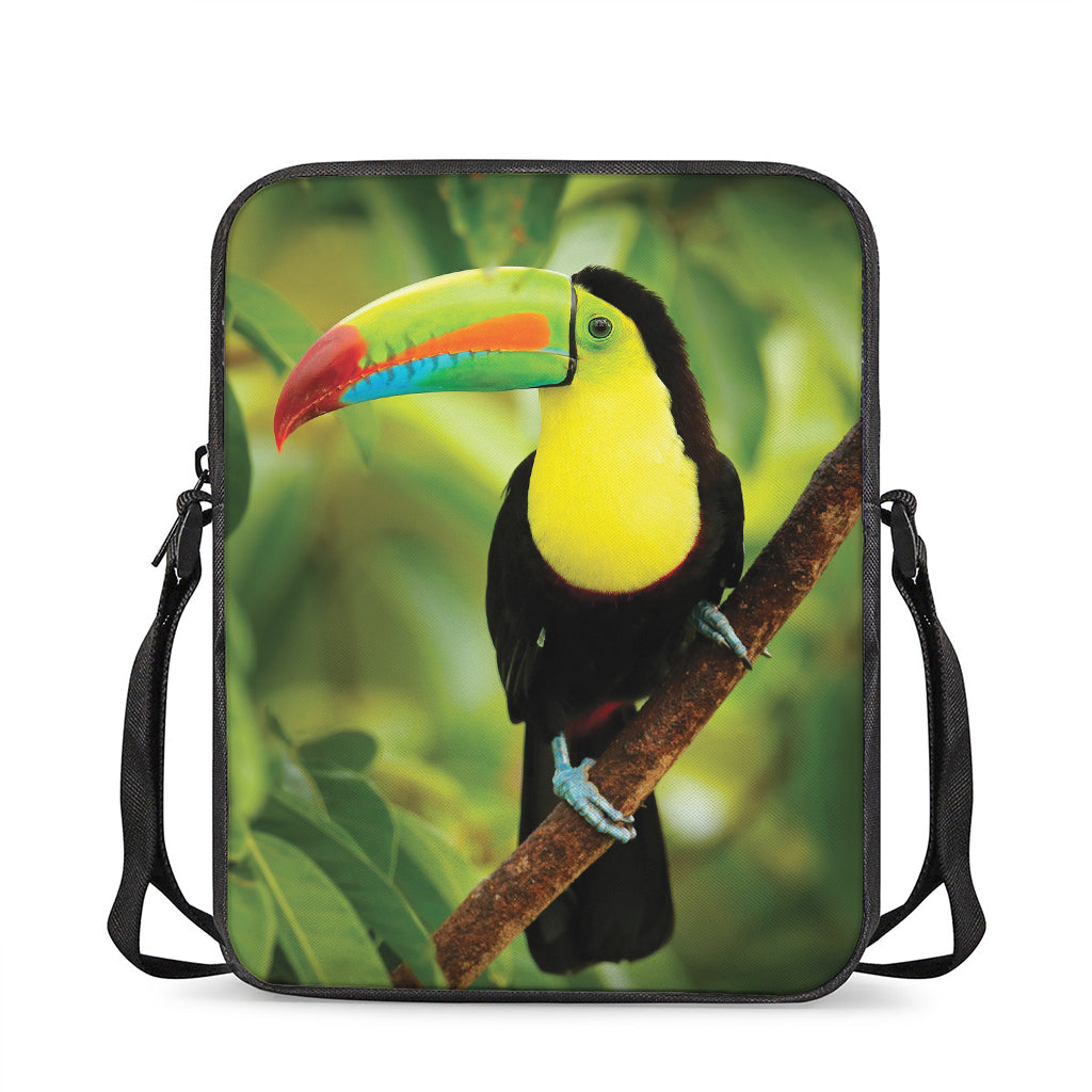 Keel-Billed Toucan Print Rectangular Crossbody Bag