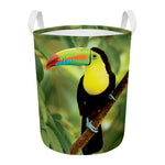 Keel-Billed Toucan Print Round Laundry Basket