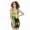 Keel-Billed Toucan Print Sleeveless Bodycon Dress