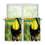 Keel-Billed Toucan Print Tier Curtains