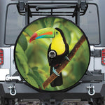 Keel-Billed Toucan Print Tire Cover With Camera Hole