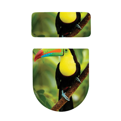 Keel-Billed Toucan Print Toilet Lid And Tank Cover Set
