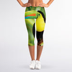 Keel-Billed Toucan Print Women's Capri Leggings