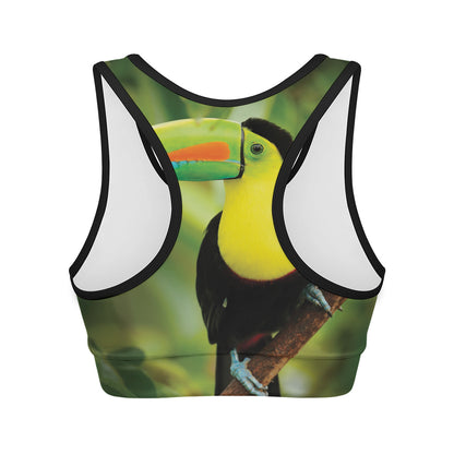 Keel-Billed Toucan Print Women's Sports Bra