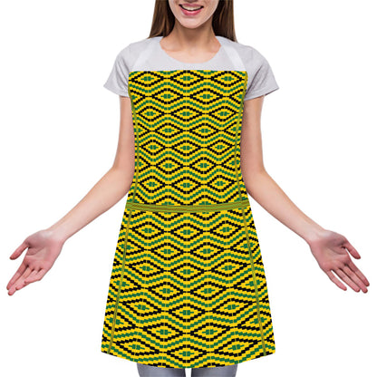 Kente African Pattern Print Adjustable Apron