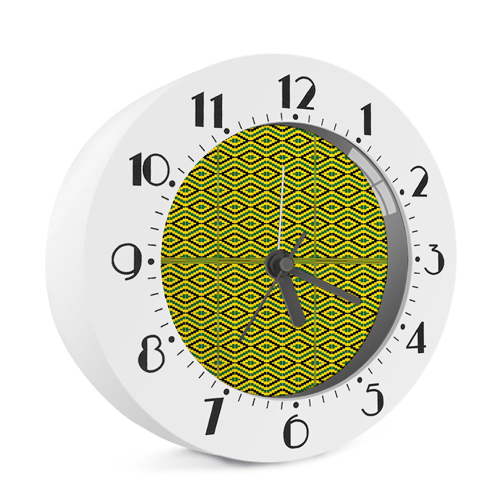 Kente African Pattern Print Alarm Clock