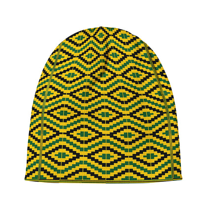 Kente African Pattern Print Beanie