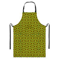 Kente African Pattern Print Bib Apron With Pocket