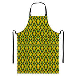Kente African Pattern Print Bib Apron With Pocket