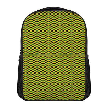 Kente African Pattern Print Casual Backpack
