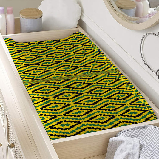 Kente African Pattern Print Changing Pad Cover