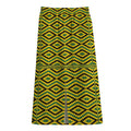 Kente African Pattern Print Cotton Front Slit Maxi Skirt