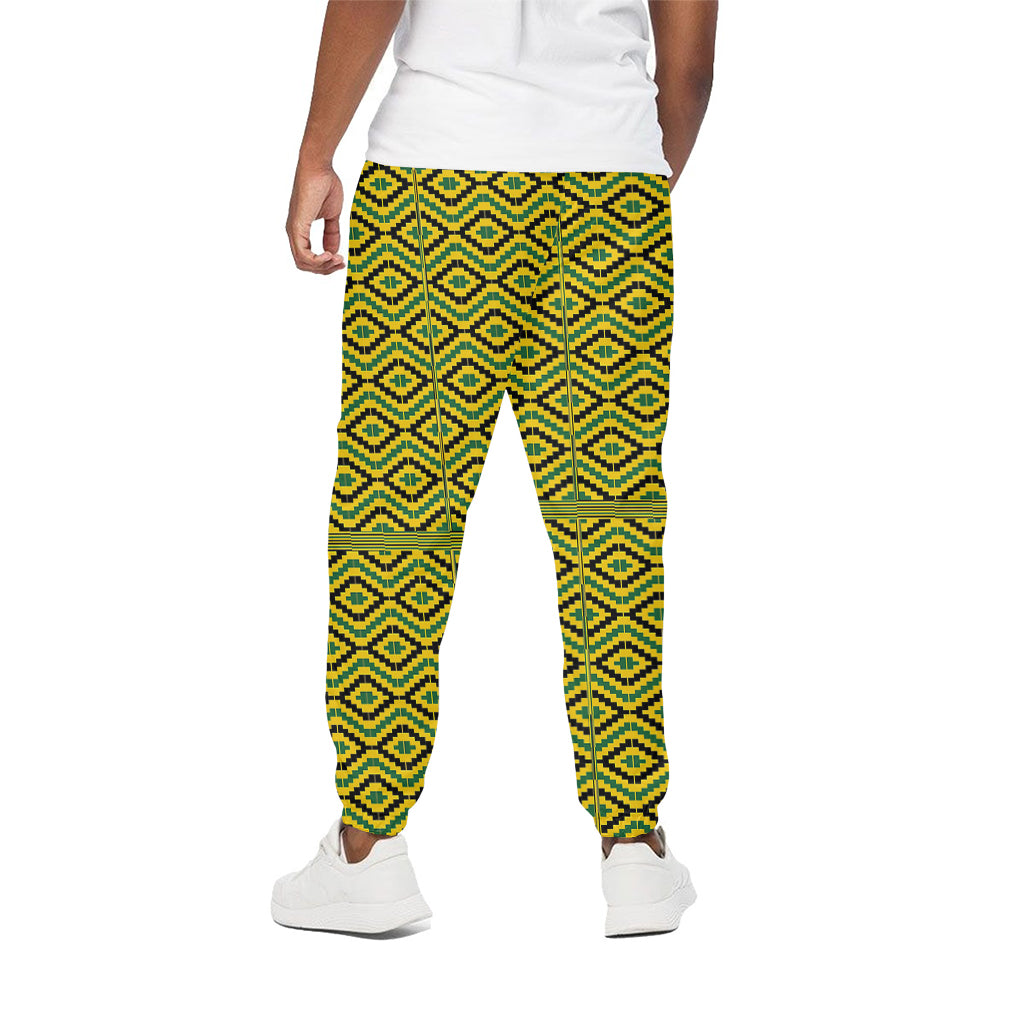Kente African Pattern Print Cotton Pants