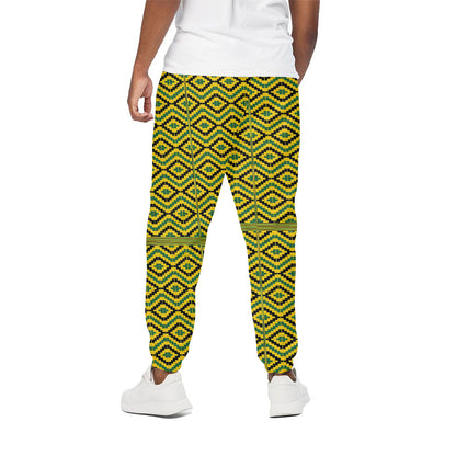 Kente African Pattern Print Cotton Pants