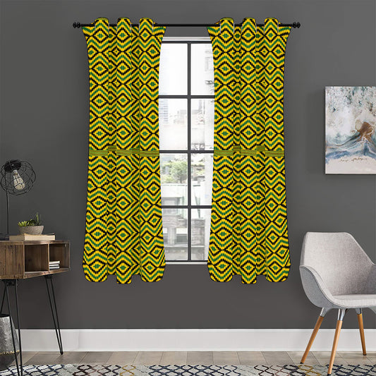 Kente African Pattern Print Curtain