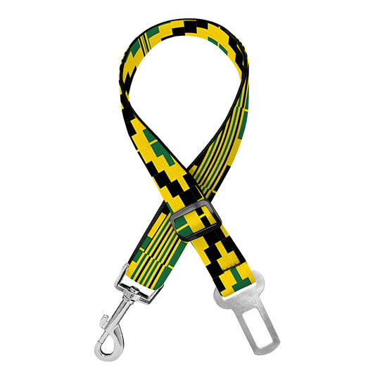 Kente African Pattern Print Dog Seat Belt