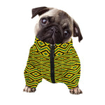 Kente African Pattern Print Dog Zip Up Jacket