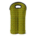 Kente African Pattern Print Double Neoprene Wine Tote
