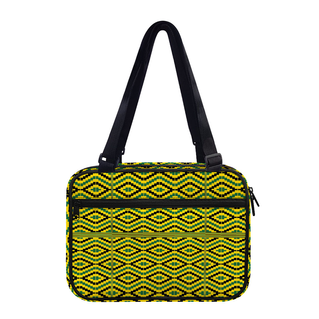 Kente African Pattern Print Double Strap Bible Bag