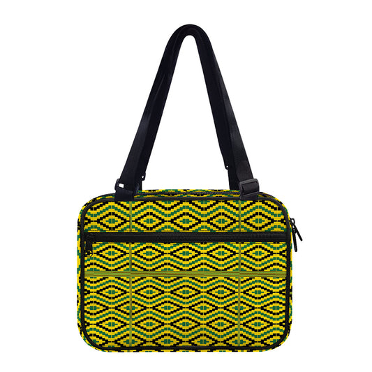 Kente African Pattern Print Double Strap Bible Bag