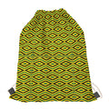 Kente African Pattern Print Drawstring Bag