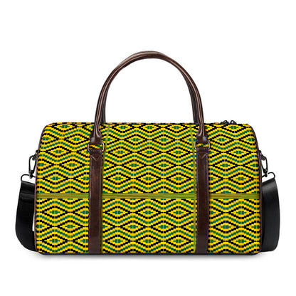 Kente African Pattern Print Duffle Bag