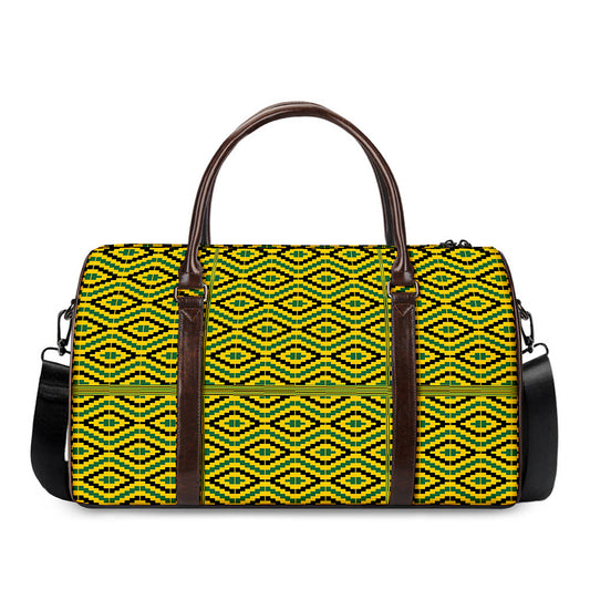 Kente African Pattern Print Duffle Bag