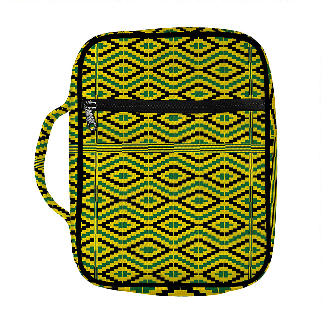 Kente African Pattern Print Front Pocket Bible Bag