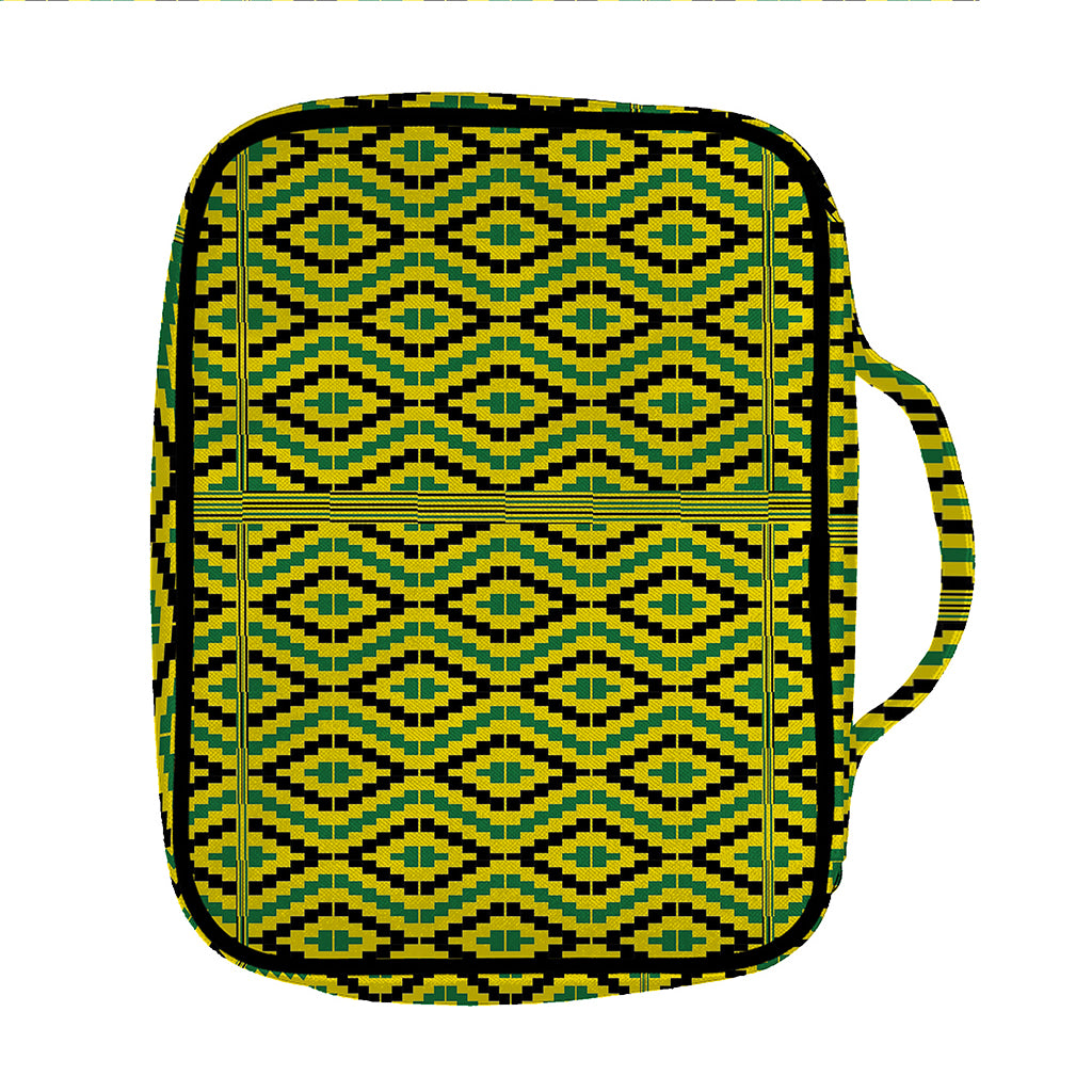 Kente African Pattern Print Front Pocket Bible Bag