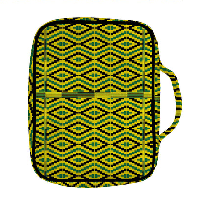 Kente African Pattern Print Front Pocket Bible Bag