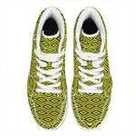 Kente African Pattern Print High Top Leather Sneakers