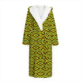 Kente African Pattern Print Hooded Bathrobe