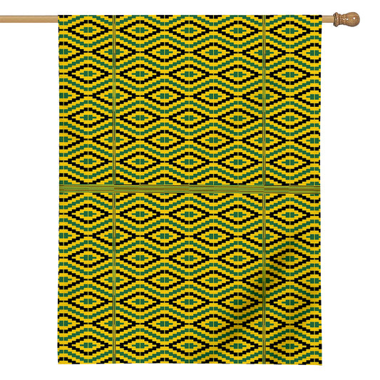 Kente African Pattern Print House Flag