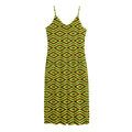Kente African Pattern Print Jersey Midi Cami Dress
