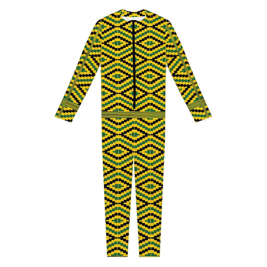 Kente African Pattern Print Jumpsuit