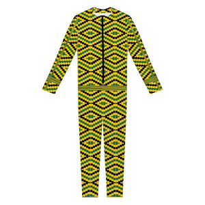 Kente African Pattern Print Jumpsuit