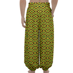 Kente African Pattern Print Lantern Pants