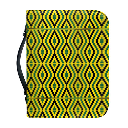 Kente African Pattern Print Leather Bible Cover