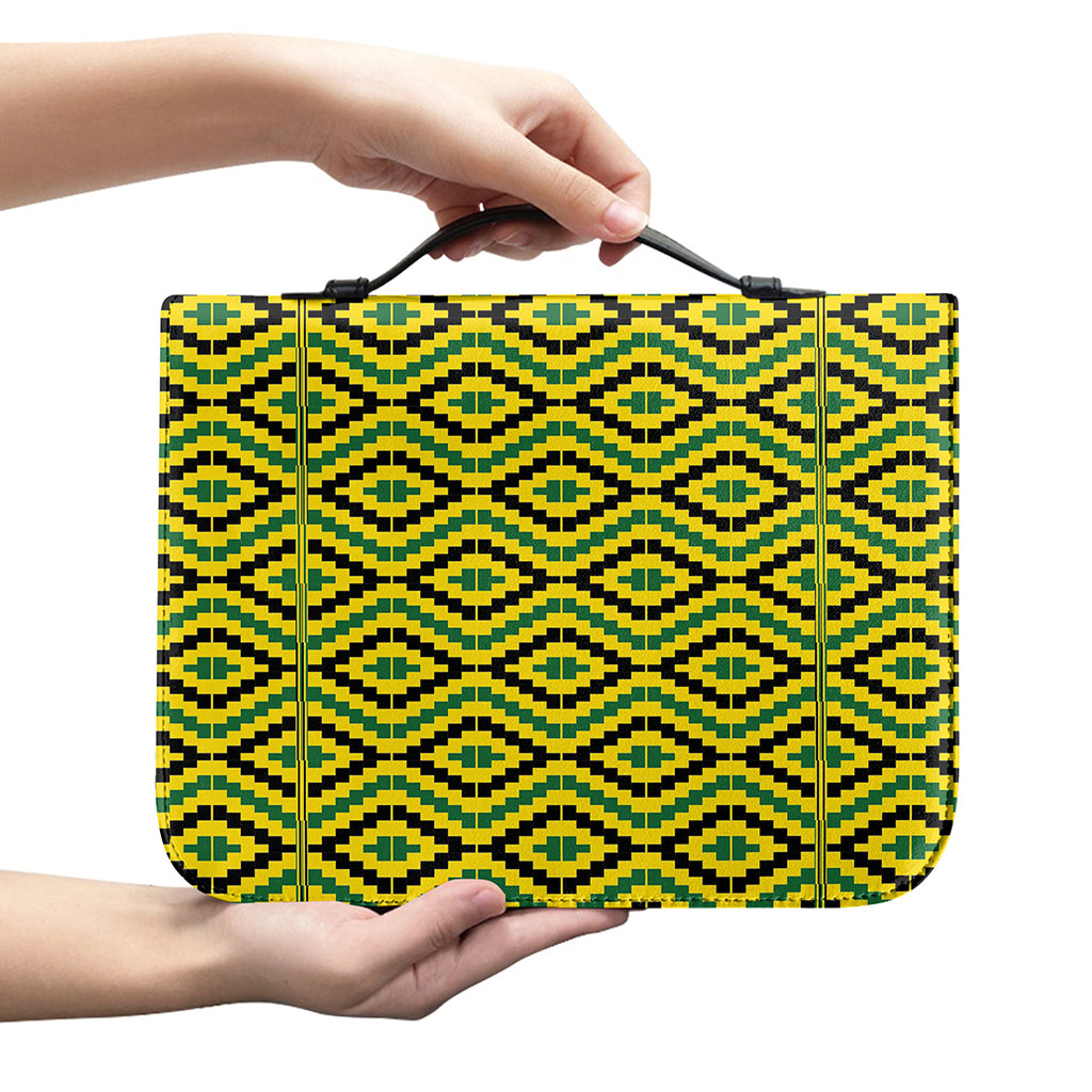 Kente African Pattern Print Leather Bible Cover