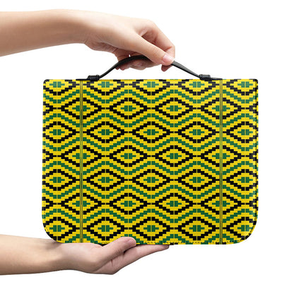 Kente African Pattern Print Leather Bible Cover