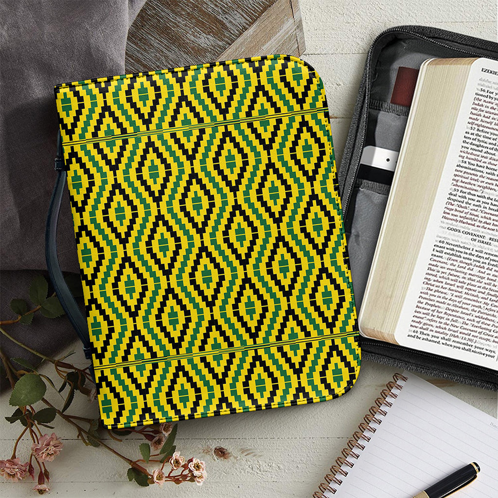 Kente African Pattern Print Leather Bible Cover
