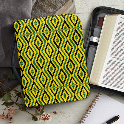 Kente African Pattern Print Leather Bible Cover