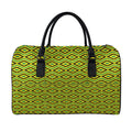 Kente African Pattern Print Leather Duffel Bag