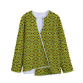 Kente African Pattern Print Long Sleeve Short Coat