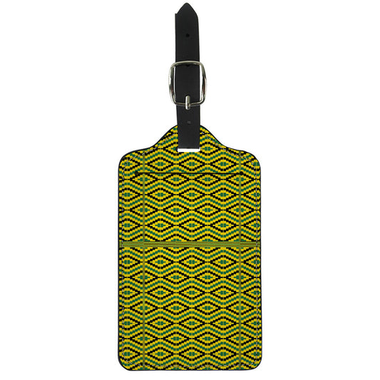 Kente African Pattern Print Luggage Tag