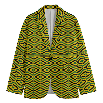 Kente African Pattern Print Men's Blazer