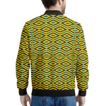 Kente African Pattern Print Men's Bomber Jacket