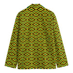 Kente African Pattern Print Men's Cotton Blazer
